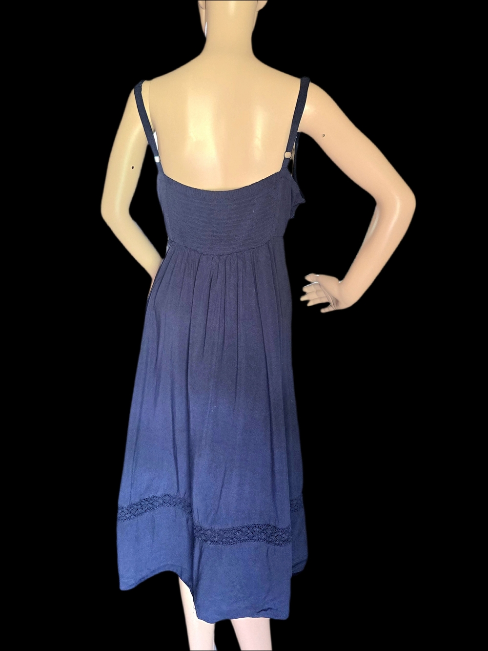 torrid Navy Blue Spaghetti-Strap Midi Dress - Picture 3 of 10